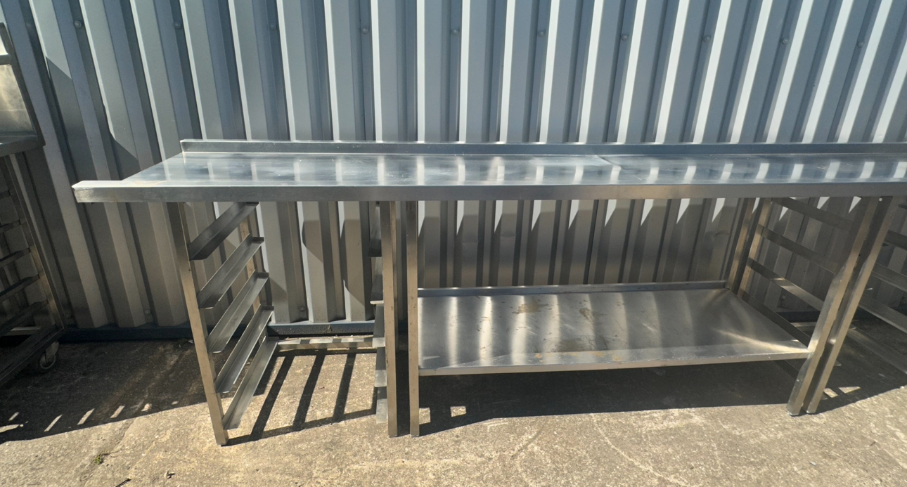 Stainless Steel Dishwasher Table With Basket Racks Cater Hub