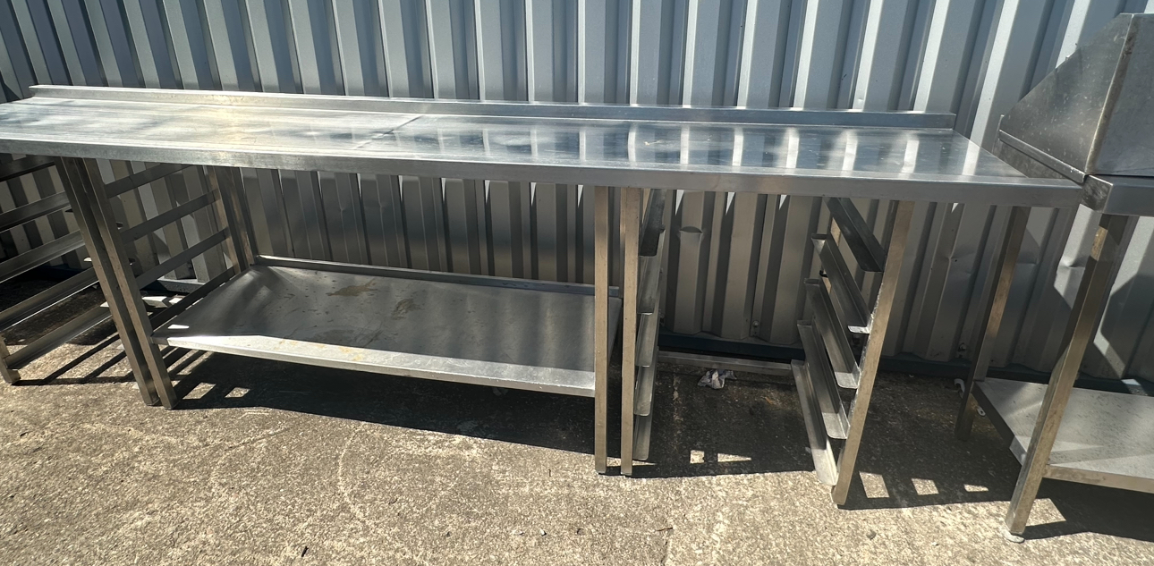 Stainless Steel Dishwasher Table With Basket Racks Cater Hub